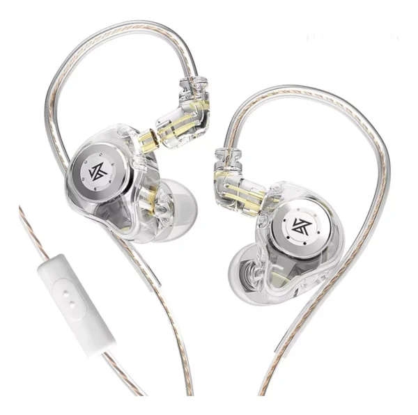 D_NQ_NP_2X_830744-MLA71248574371_082023-F Auriculares KZ EDX PRO de 10mm - Clear (blanco, transparente, claro) - Doble circuito magnético, unidad dinámica, auriculares de graves HIFI, auriculares deportivos con cancelación de ruido ZSN PRO ZSTX ZVX - Clear